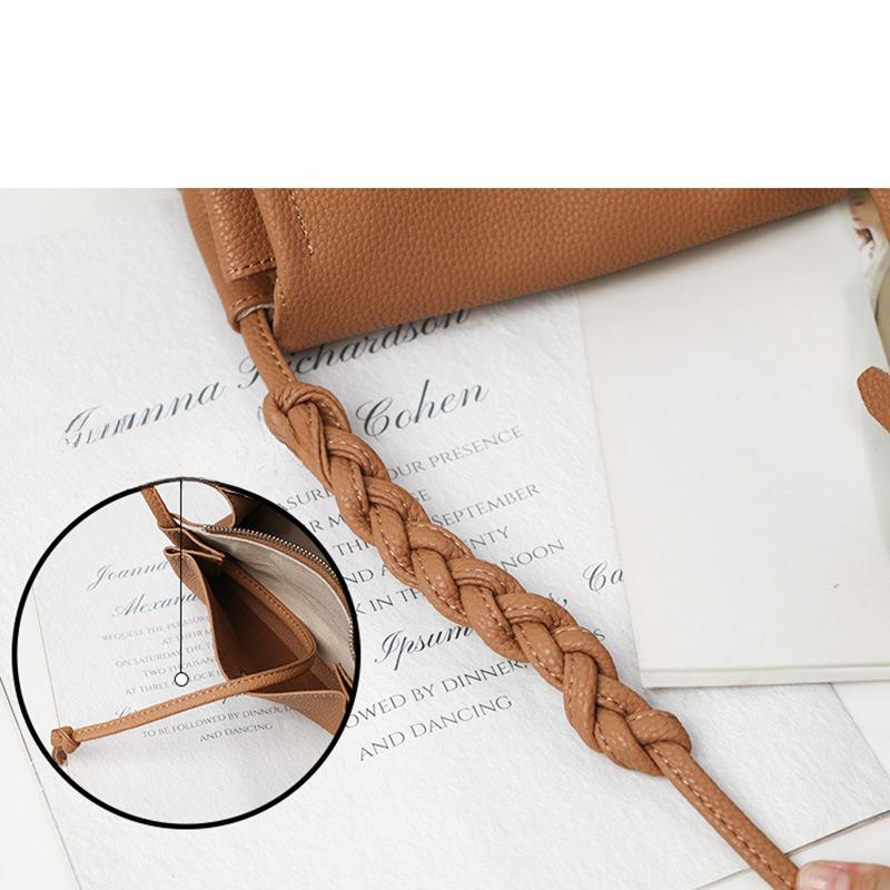 First Layer Cowhide Small Square Bag Genuine Leather Shoulder Bag Small Bag with Foreign Texture Soft Leather Crossbody Bag