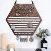 Wooden Hanging Earring Holder Wall Decor Jewelry Organizer Vintage Earring Display Organizer for Women And Girls Earrings Necklaces