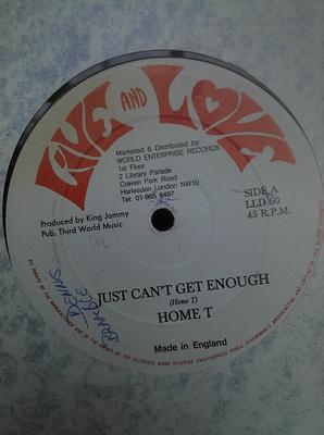 12-дюймовая пластинка HOME T / LITTLE JOHN - Just Can't Get Enough / Discuss The LLD60 Live And Love 1987 UK Регги, Ска и Даб Б/у