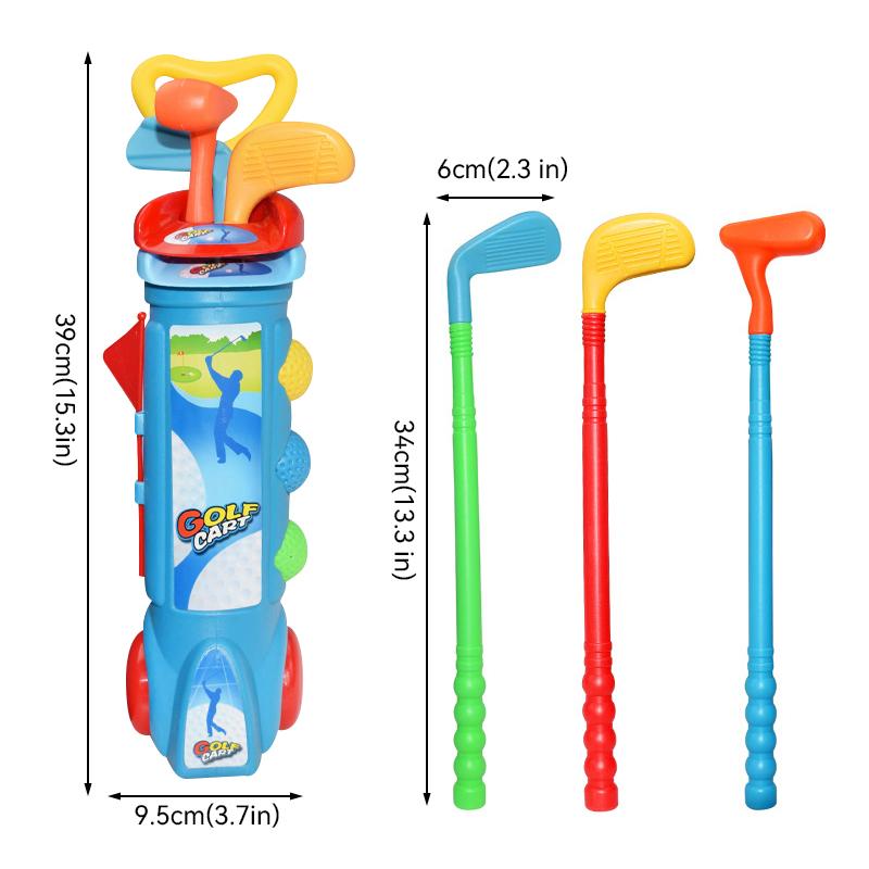 Kids Golf Club Set Indoor and Outdoor Sports Retractable Toy Golf Clubs Game Family Parent Child Outdoor Interactive Toys 6