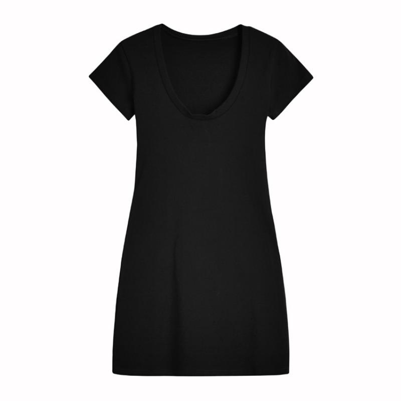 Летнее платье с коротким рукавом и U-образным вырезом для женщин, новое модное элегантное повседневное облегающее платье с высокой талией, женское однотонное простое короткое платье для вечеринки 3595