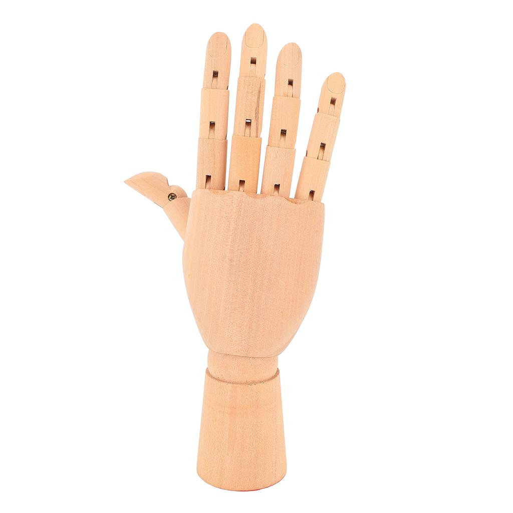 Wooden Hand Model Flexible Movable Fingers Right Hand Mannequin Figure for Display Drawing Study