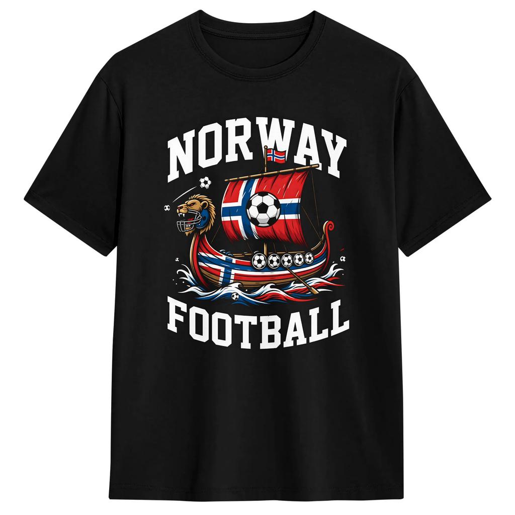 Norway Norge ro ro T Shirt Creative Tees Short Sleeve Round Collar T-Shirts Cotton New Arrival Tops