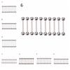 10 шт. нержавеющая сталь шарик язык пупок сосок штанга кольца стержни пирсинг тела