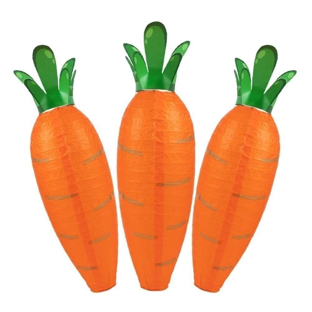Folding Rabbit Paper Ball Paper Hanging Lantern Cartoon Carrot Paper Lanterns Easter Party