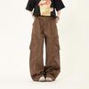 Unisex Retro Wide Leg Cargo Pants - Hip Hop Casual Multi-Pocket