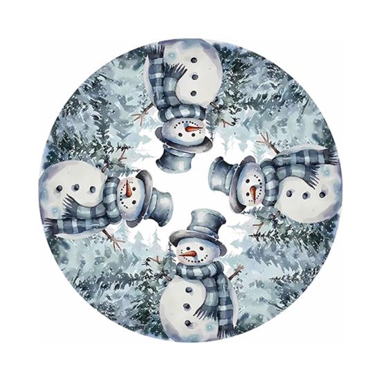 36-дюймовая юбка для рождественской елки, милый снеговик/гном, деревенская юбка для рождественской елки, зимний праздничный коврик для елки для украшения дома в помещении и на улице