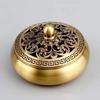 Classical Antique Flat Bottom Incense Burner Pure Copper Household Indoor Decorative Zen Sandalwood Carving Incense Burner