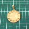 [Used] K24 (999.9) / K18 / Horse Coin Pendant 1/25OZ with Double-Sided Glass / j2-3