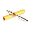 Fashion Mini Portable Clip Case Tube Reader Glasses Slim Pen Reading Glasses Spring Hinged Eyeglasses with For  Women