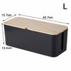 Cable Storage Box Power Strip Case Wooden Power Line Wire Management Organizer Anti-Dust Charger Socket Network Line Storage Bin