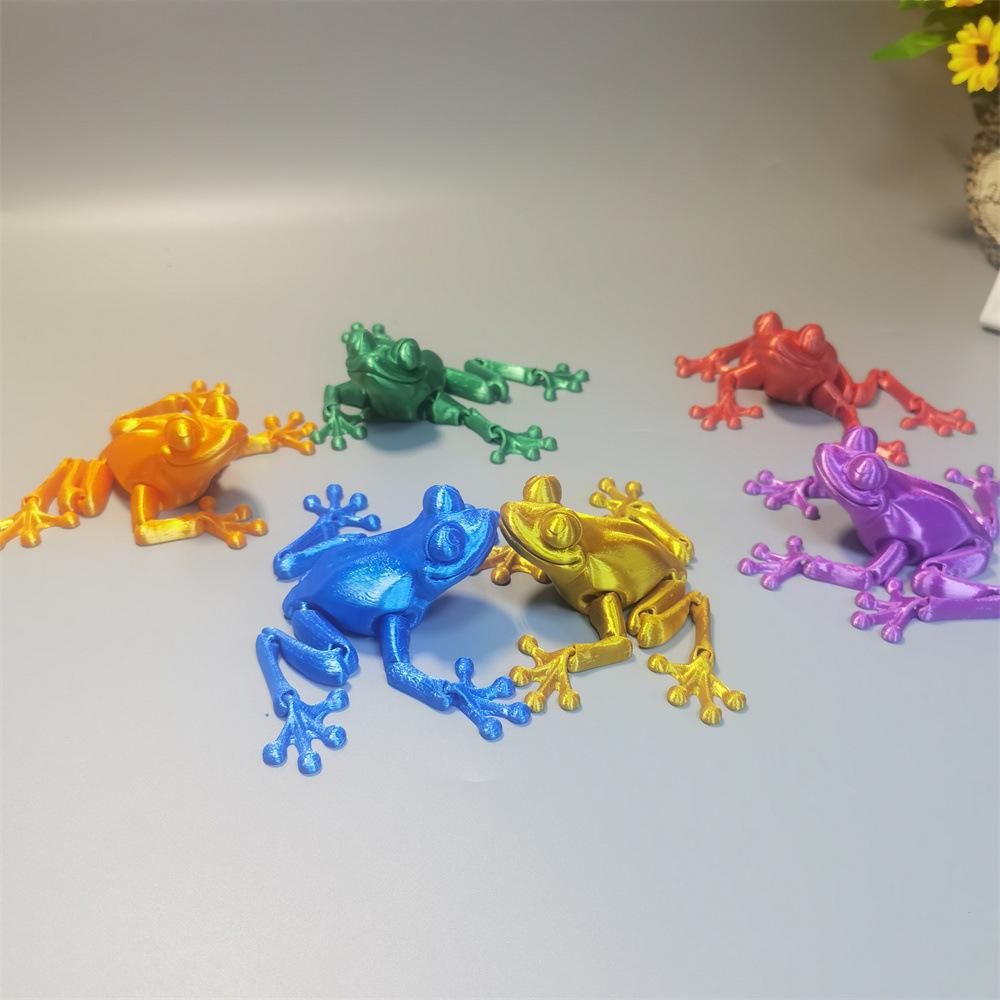 Реалистичная 3D-игрушка-лягушка с подвижными суставами - Настольное украшение и предмет коллекционирования
