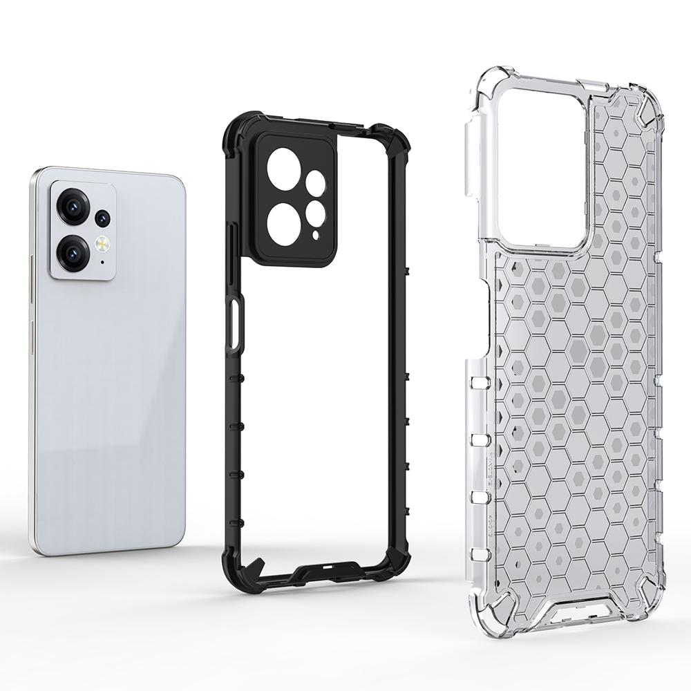 For Xiaomi Redmi Note 12 4G Honeycomb Texture Phone Case TPU+PC Anti-drop Smartphone Cover