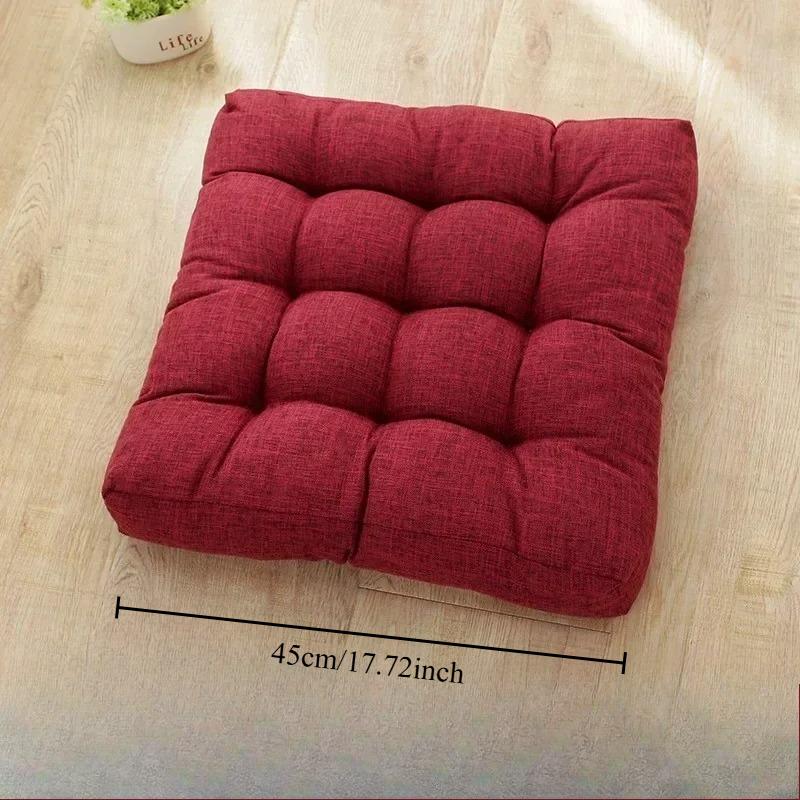 1pc Plush Corduroy Floor Pillow - Thick, Soft Cushion for Tatami, Yoga, Meditation - Versatile Home Decor for Home, Office