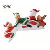 Solid Resin Character Ornaments Christmas Table Edge Sitter Figurine, Tug of War Hanging Decor, Snowman Santa Claus Gnome Shelf Sitters Corner