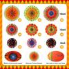 Outus 9 Pcs Mexican Fiesta Hanging Paper Fans Decorations Fiesta Party Supplies Cinco De Mayo Ceiling Wall Decor for Taco Tuesday Event Decor Luau