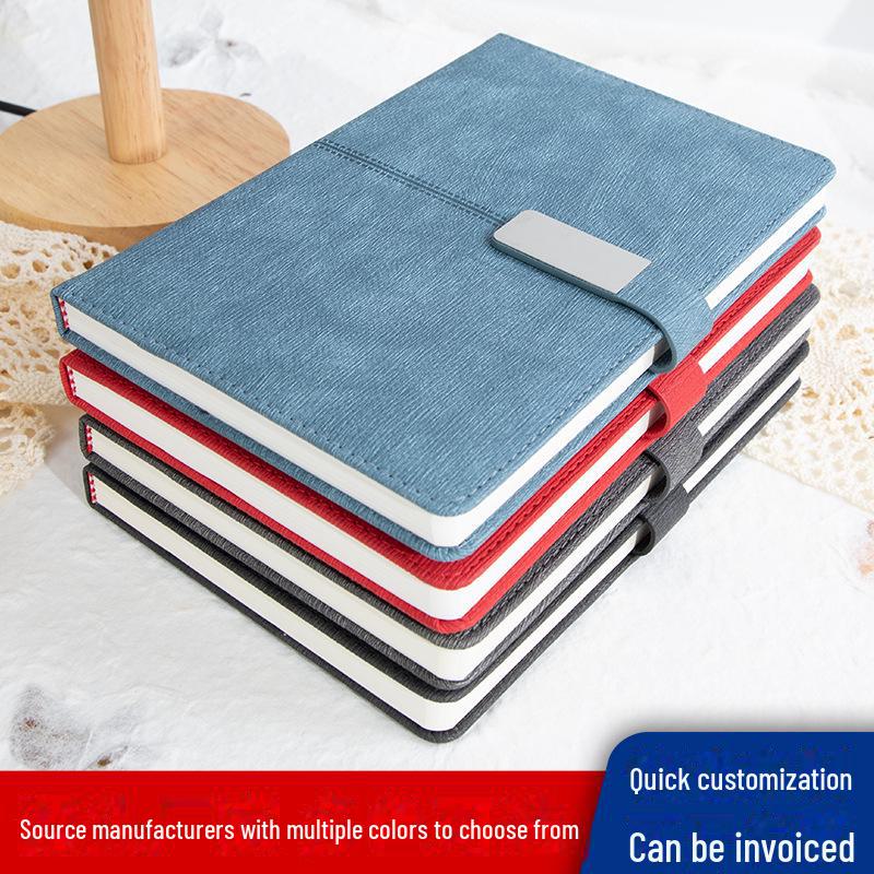 2025 Thickened A5 Business Notepad with Custom Logo and Square Buckle