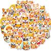 50Pcs Cute Shiba Inu Stickers – Waterproof Reusable Dog Decals for Luggage, Laptop, Phone