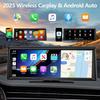 Беспроводной экран Carplay для автомобиля 2K Видеорегистратор, 8,1-дюймовая HD Портативная автомагнитола с Carplay и Android Auto, Камера заднего вида 1080P, Mirror Link/Bluetooth/GPS