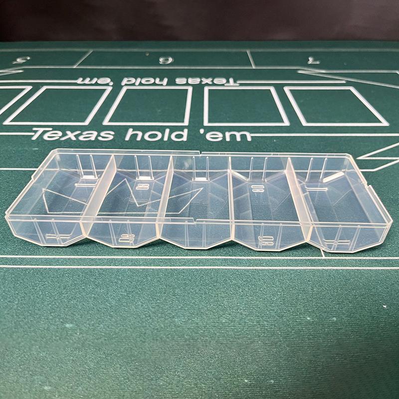 Professional Acrylic Poker Chip Holder Tray Holds 100 Chips Holder 5 Grids Organizer Display Cabinet Party Game