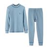 Cozy Thermal Underwear Set for Teens: Half-Turtleneck Top & Pants for Boys and Girls