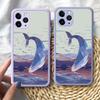 Фантастический Чехол для Телефона с Китом Для iPhone 16 14 13 15 12 11 Pro Max Mini SE2 8 7 Plus X XR XS Аниме Цветные Киты Ударопрочные Чехлы