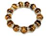AAA Tiger Eye 16mm Bracelet Natural Stone Super Large Impressive Luxury Rondelle Prayer Beads [Ishigai]