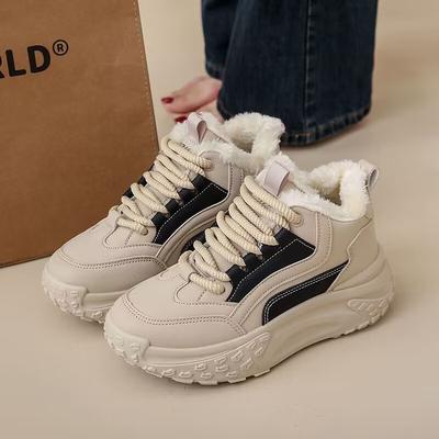 Женская зимняя мягкая теплая непромокаемая обувь на высоком каблуке, удобная дышащая спортивная обувь, легкая обувь