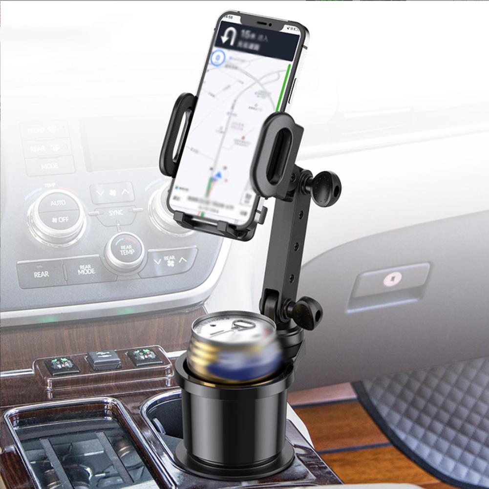 2 In 1 Car Phone Holder Cup Holder Adapter 360 Degree Adjustable Car Cup For Bottle Beverage Auto Interior Accessory