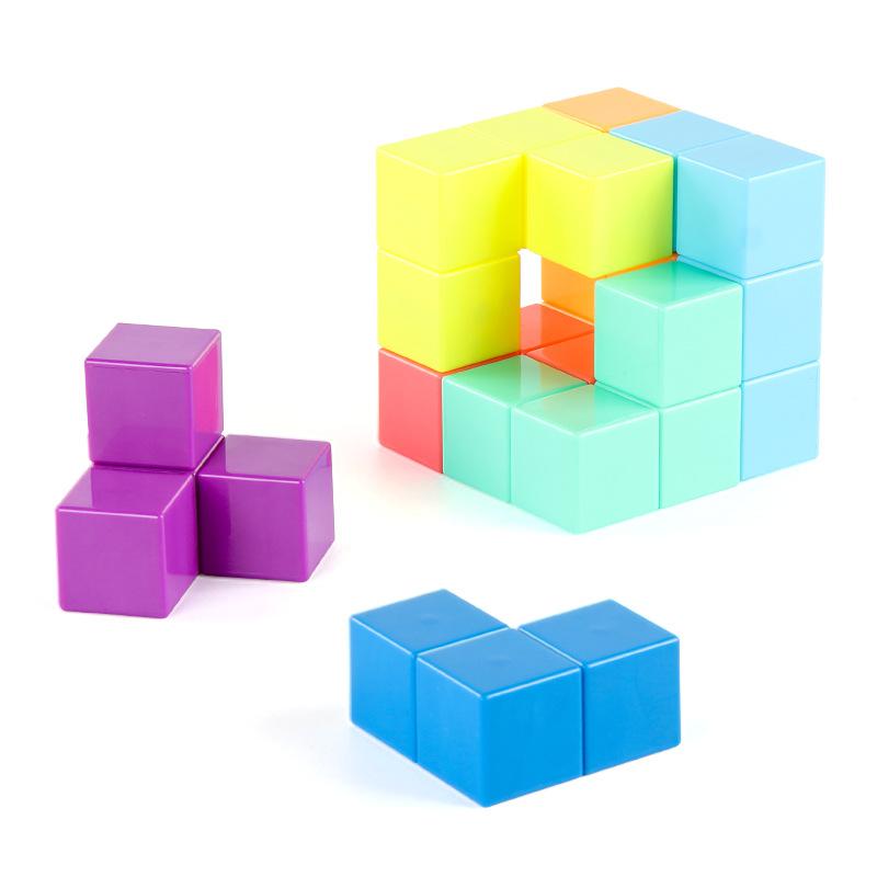Yongjun Магнитный кубик Рубика Строительный блок Soma Cube Детский магнитный блок Сборка Luban Science And Education Развивающие игрушки