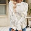 IHUASU Autumn and Winter Pullover Sweater Pit Stripe Women's Knitwear Fashion Sweater