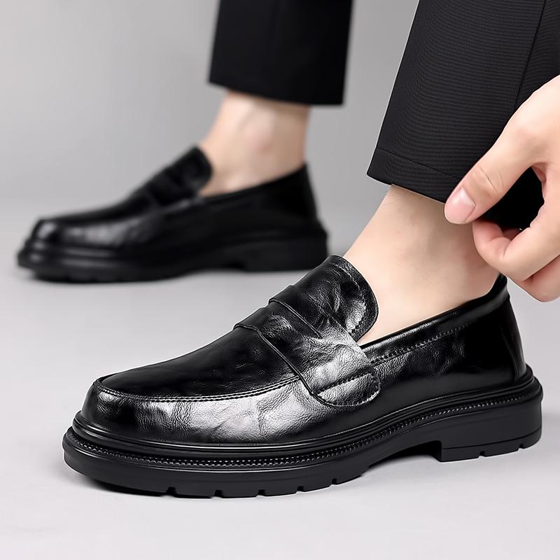 Модные дышащие повседневные туфли для отдыха на открытом воздухе для мужчин, нескользящие туфли на плоской подошве для ходьбы, новые мужские кожаные мокасины, кроссовки для работы в офисе и вождения