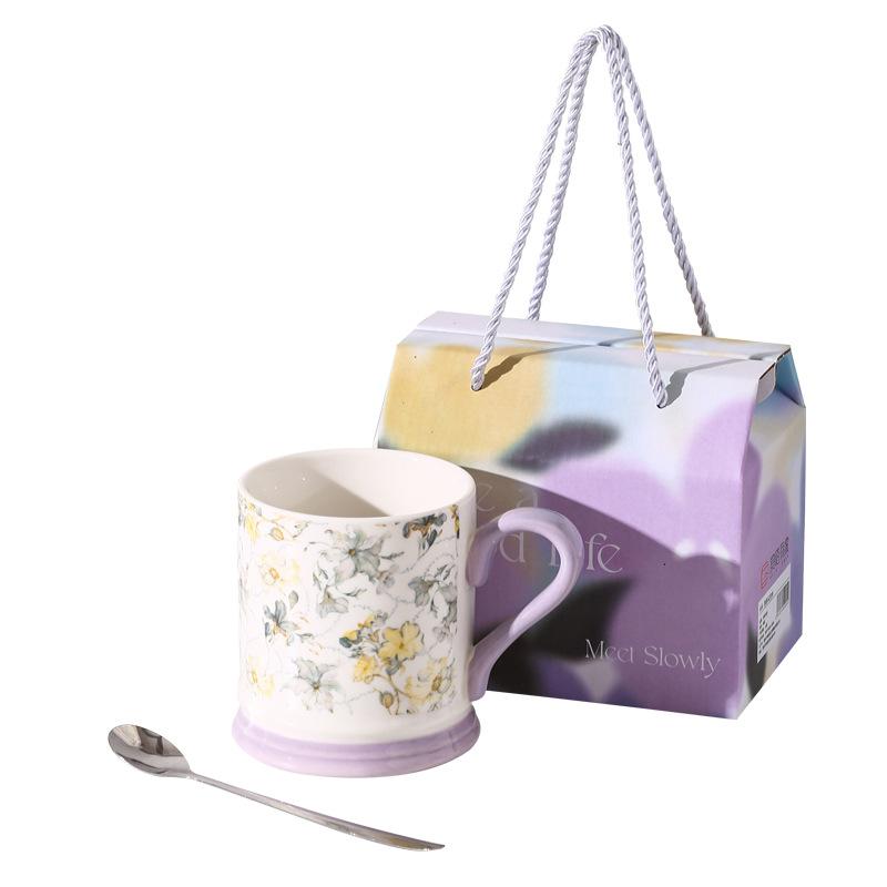 Керамическая кружка Iris Подарок на открытие мероприятия Креативные цветы Высокоточная чашка для воды Сувенир для мероприятия/бизнеса