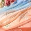 1M 30D Gradient Color Chiffon Fabric Classical Hanfu Fabric For Diy Ancient Style Hanfu Wedding Dress Stage Costume Decor