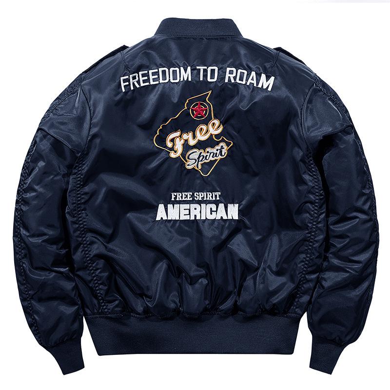 Мужская зимняя куртка большого размера со стойкой - Теплая, толстая хлопковая куртка-авиатор