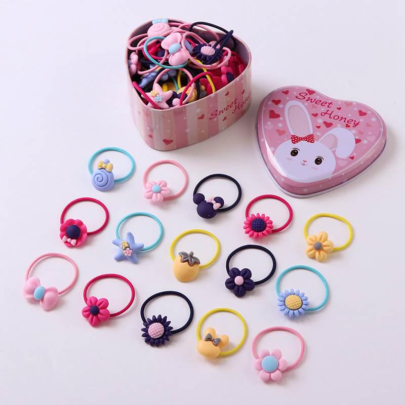 Набор резинок для волос в футляре с изображением кролика, 20 шт