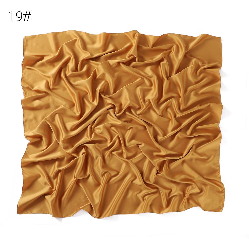 115*115см Премиальный Сатиновый Квадратный Шарф Хорошего Качества Шелк Мусульманский Женский Хиджаб Хорошая Строчка Шарфы Турция Тюрбан Рамадан Хиджабы