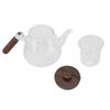 Heatproof Borosilicate Glass Teapot 1000ml Clear Tea Kettle Loose Leaf Tea Maker Brewer for