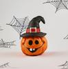 Resin Halloween Scene Decoration With Ghost Mummy Pumpkin Head Wind-up Girl Candle Cross European Style