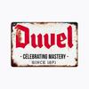Хисун Жестяная вывеска HD Жестяная вывеска Винтажная Реклама пива Duvel Настенный декор Ретро Сохраняйте спокойствие и пейте Duvel Искусство Металлическая жестяная вывеска для Бара Мужской комнаты Паба