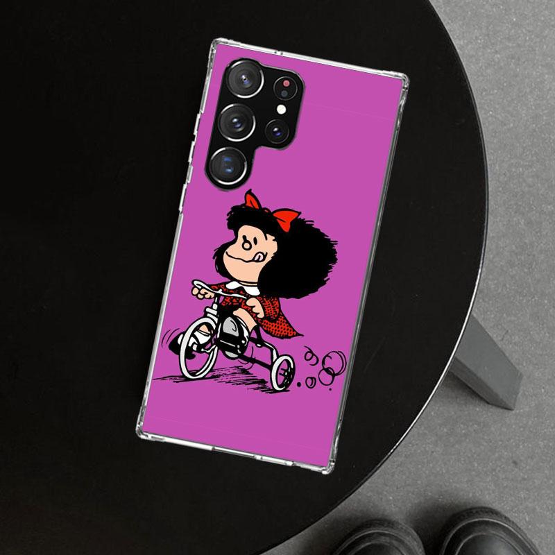 Cartoon Cute Mafalda Phone Case Cover for Samsung Galaxy S26 S25 Edge S24 S23 Ultra S22 Plus S21 FE S20 + Art Customized Fundas