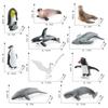 Detailed Pvc Antarctic Ocean Animal Model Set With Penguin Whale Seal And Albatross