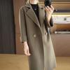 Женское пальто из 100% шерсти TIDENOVEL Осеннее шерстяное длинное пальто Ручной работы Пальто-бушлат Зимняя теплая шерстяная длинная куртка Пальто