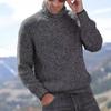 Men's  Fashion  Knitting  Pullover  Long Sleeves  Loose  Flip Collar  Sweater