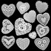 Diy Heart-Shaped Cloth Sticker Milk Silk Embroidery Flower Three-Dimensional Hollow Embroidery Patch Pocket Flower Coaster Lace Accessories
