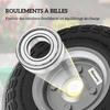 Set Of 2 Replacement Pneumatic Tires With 16mm Bore For Garden Cart Wheelbarrow And Hand Truck
