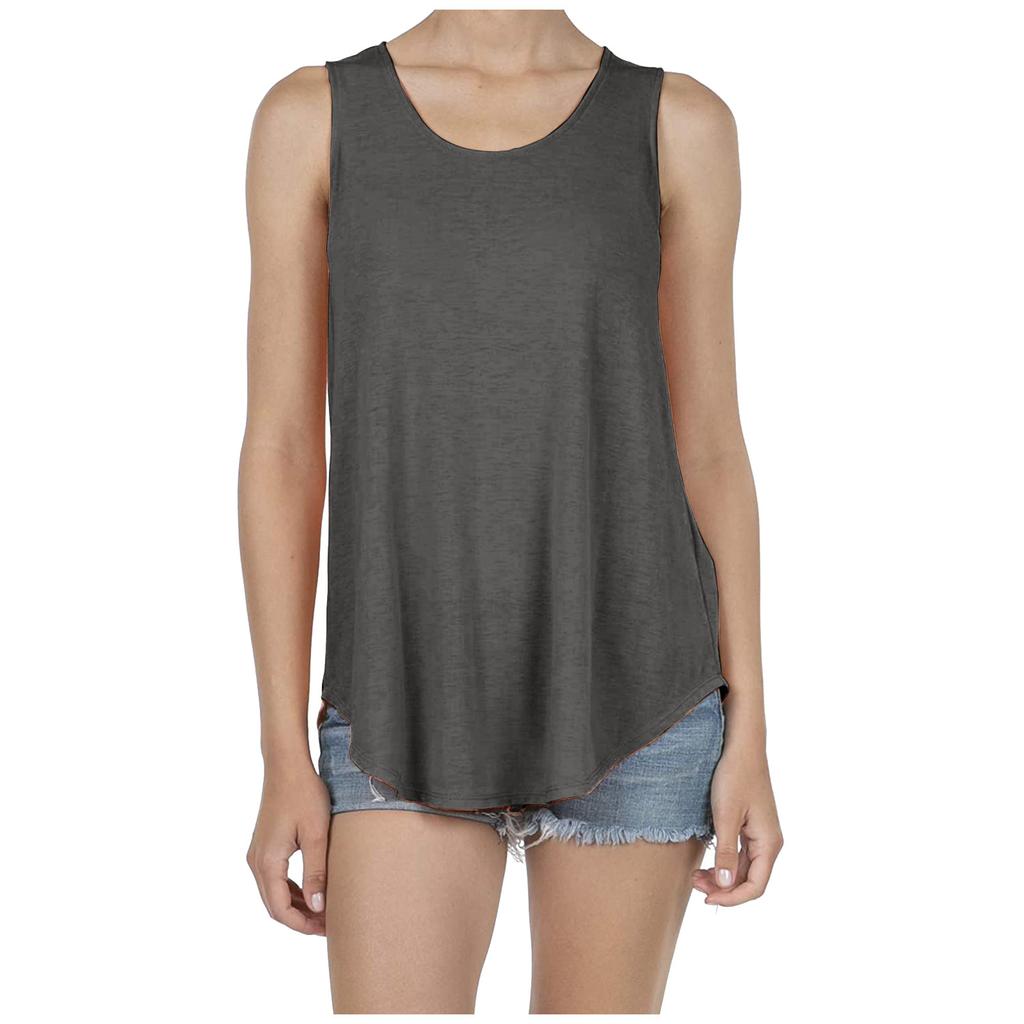 Женская модная летняя мягкая свободная футболка без рукавов, блузка на бретелях, топ