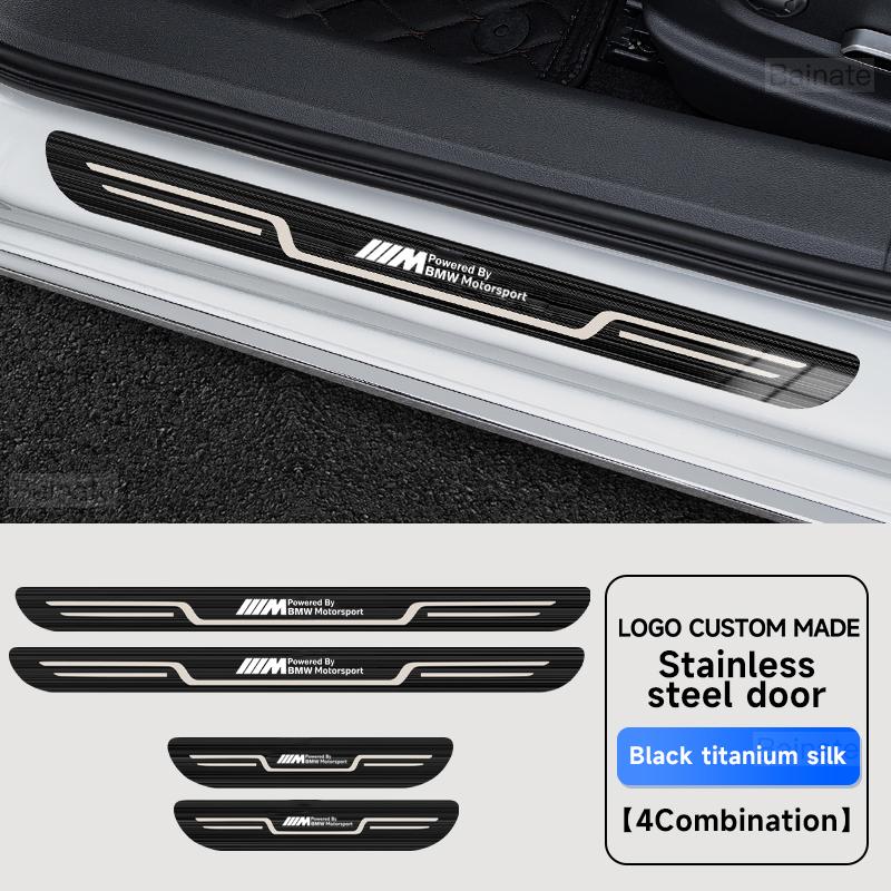 Car Stainless Steel Door Sill Scuff Plate BMW Motorsport M2 M3 M4 X1 X3 X4 X5 X7 E39 E46 E60 E70 E87 E90 F10 F15 F20 F30 G20 G30 ZJ4