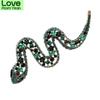 Rhinestone Large Snake Brooches For Women Vintage Fashion Animal Pin Coat Winter Jewelry 3 Colors Available Gift