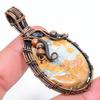 Malinga Jasper Handmade Copper Wire Wrap Jewelry Pendant 2.48" S2S30